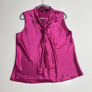 Nine West Fuchsia Satin Blouse